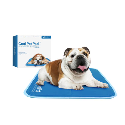 The Green Pet Shop Cool Pet Pad - Medium, Sage Grey - Self-Cooling, Pressure Activated Mat for Dogs & Cats from 21-45 lbs - Non-Toxic Gel, No Water Needed
