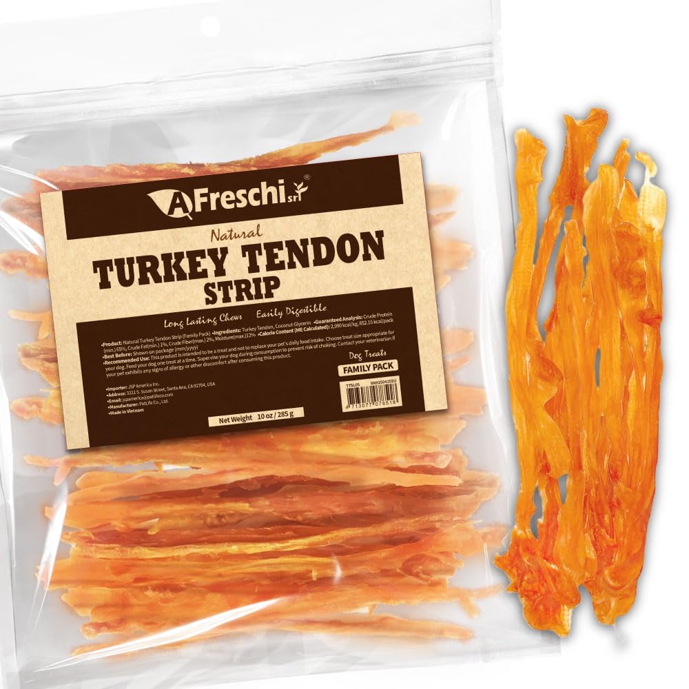 A Freschi srl® All-Natural Turkey Tendon for Dogs, Lollipop (S), 4 Count