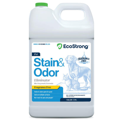 Eco Strong Pet Stain and Odor Remover - Pet Odor Eliminator, Urine Destroyer for Dogs, Pet Urine Enzyme Cleaner | Santel Woods - 128 oz