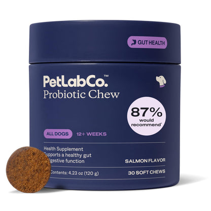 PetLab Co. Probiotic Chews for Dogs, 30 Soft Chews, Pork