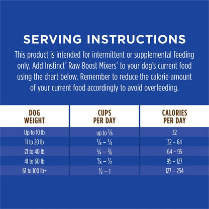 Instinct Freeze Dried Mixers, Dog Food Toppers, Beef, 6 oz. Bag