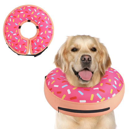 Supet Inflatable Dog Cone Collar for Small Dogs Puppies Cats, Soft Dog Cone Alternative After Surgery for Puppies Cats to Stop Licking