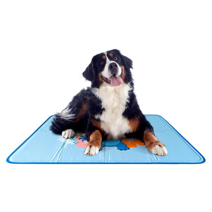 The Green Pet Shop Cool Pet Pad - Medium, Sage Grey - Self-Cooling, Pressure Activated Mat for Dogs & Cats from 21-45 lbs - Non-Toxic Gel, No Water Needed