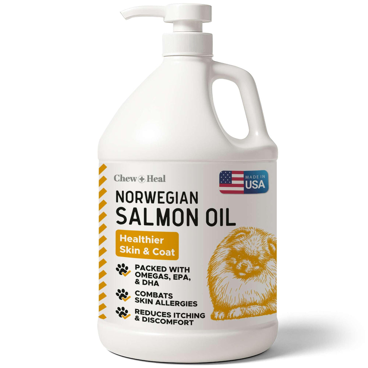 Salmon Oil for Dogs - Premium Fish Oil for Skin and Coat Health - Omega 3 Supplement - Supports Itchy Skin - 8 oz Liquid - Norwegian Dog Salmon Oil - Essential Dog Supplement