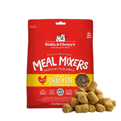 Stella & Chewy's Freeze-Dried Raw Chicken Meal Mixers- Dog Food Topper & Mixer - Made with 95% Cage-Free Chicken, Organs & Bone - Perfect for Picky Eaters - Grain-Free, 2.19 Pound (Pack of 4)