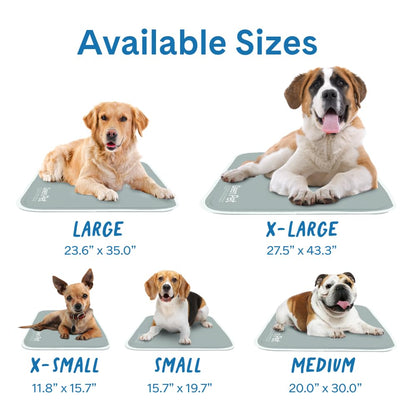 The Green Pet Shop Cool Pet Pad - Medium, Sage Grey - Self-Cooling, Pressure Activated Mat for Dogs & Cats from 21-45 lbs - Non-Toxic Gel, No Water Needed