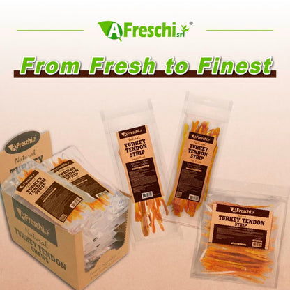 A Freschi srl® All-Natural Turkey Tendon for Dogs, Lollipop (S), 4 Count