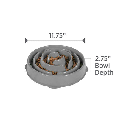 Outward Hound Fun Feeder Slo Bowl Dog Slow Feeder, Wave, Pink, 5.8"