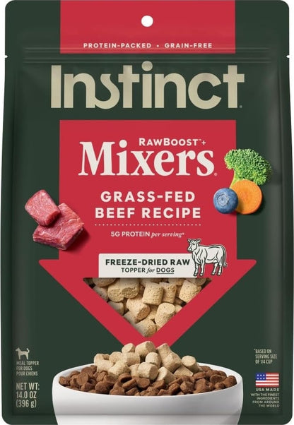 Instinct Freeze Dried Mixers, Dog Food Toppers, Beef, 6 oz. Bag