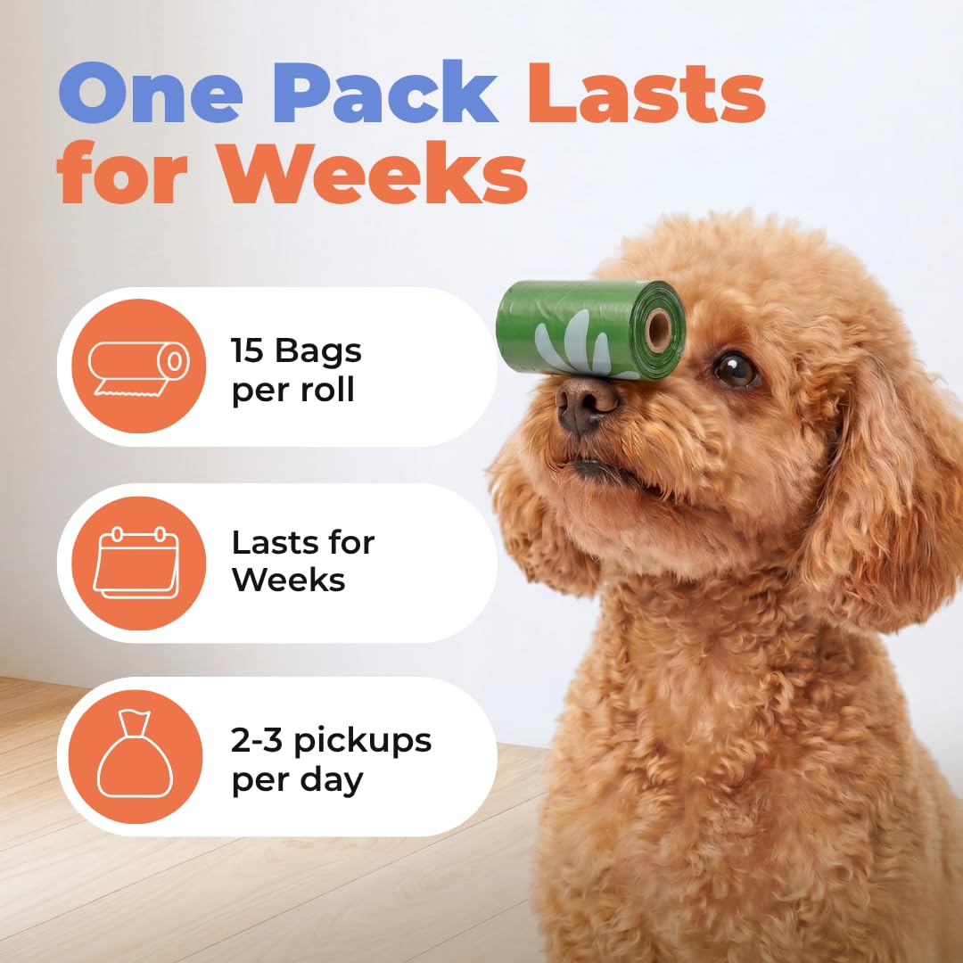 Best Pet Supplies GRS Poop Bags for Dogs - 600 Count, Green, Unscented