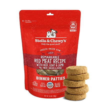 Stella & Chewy’s Freeze Dried Raw Dinner Patties – Grain Free Dog Food, Protein Rich Stella’s Super Beef Recipe – 5.5 oz