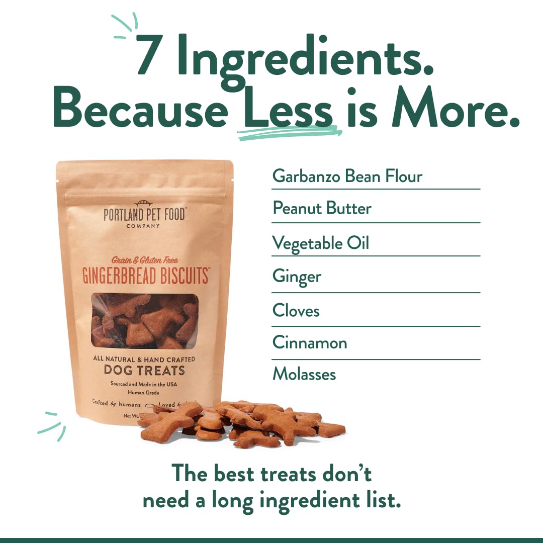 Portland Pet Food Pumpkin Dog Treats - Healthy, Grain-Free Biscuits, 5 oz