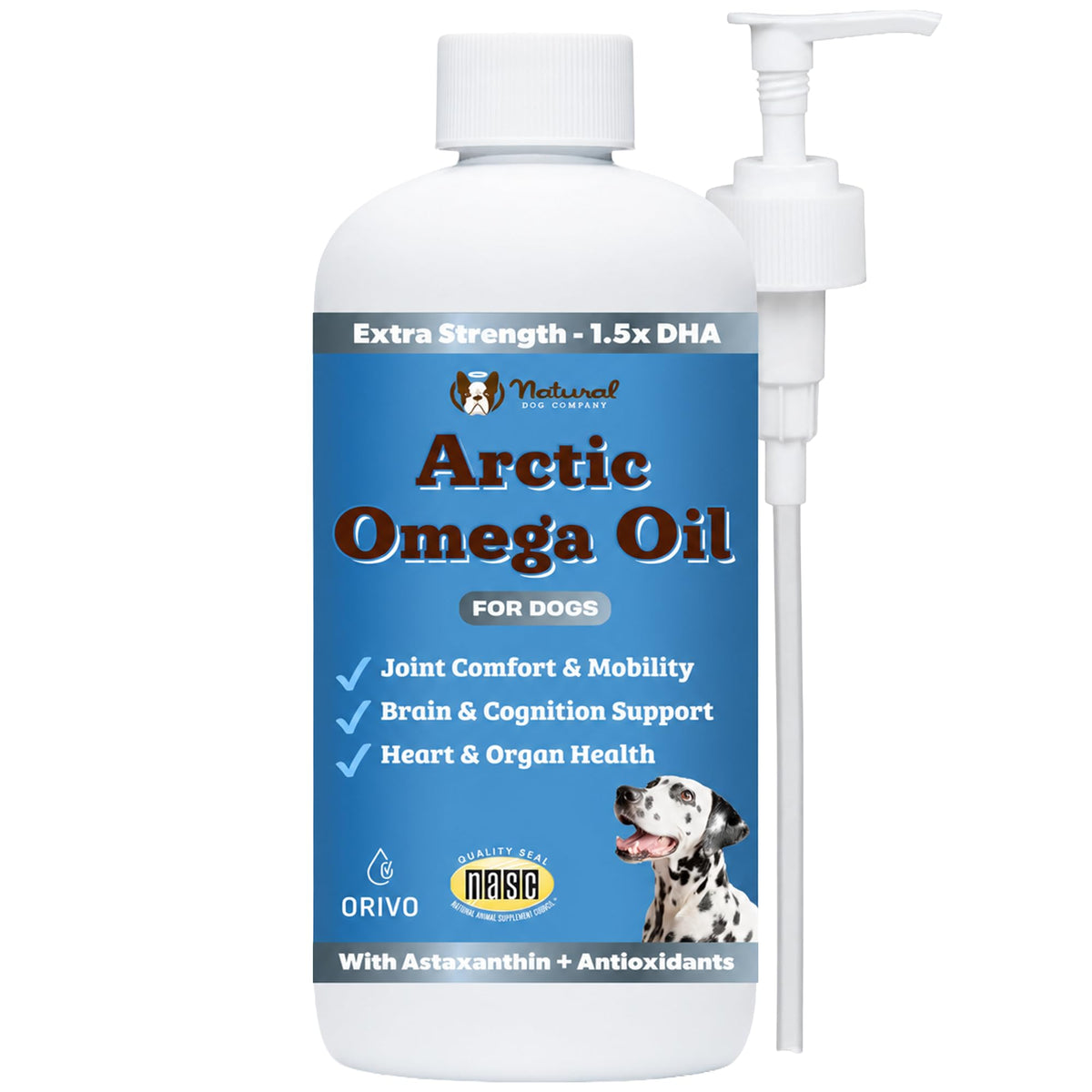 Natural Dog Company Wild Alaskan Salmon Oil for Dogs - 16 oz