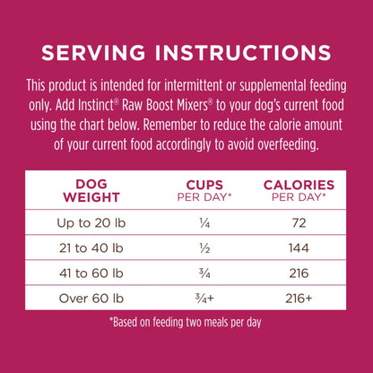 Instinct Freeze Dried Mixers, Dog Food Toppers, Beef, 6 oz. Bag