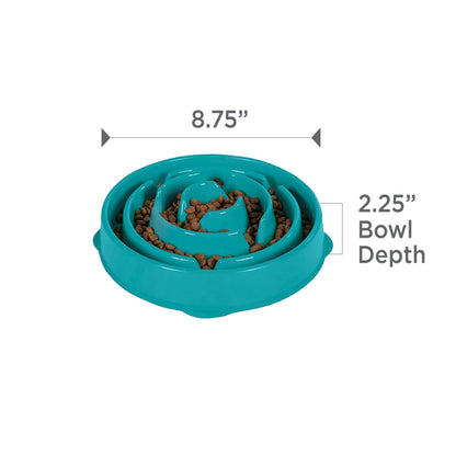 Outward Hound Fun Feeder Slo Bowl Dog Slow Feeder, Wave, Pink, 5.8"