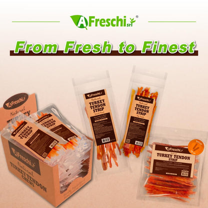 A Freschi srl® All-Natural Turkey Tendon for Dogs, Lollipop (S), 4 Count