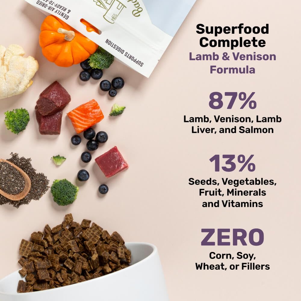 BADLANDS RANCH Air-Dried Lamb & Venison Dog Food, 87% Meat, 11.5 oz