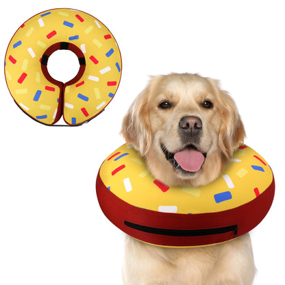 Supet Inflatable Dog Cone Collar for Small Dogs Puppies Cats, Soft Dog Cone Alternative After Surgery for Puppies Cats to Stop Licking