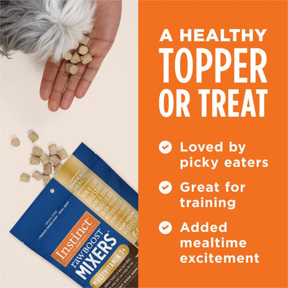 Instinct Freeze Dried Mixers, Dog Food Toppers, Beef, 6 oz. Bag