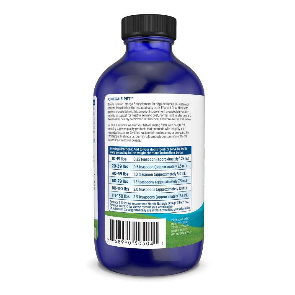 Nordic Naturals Omega-3 Pet, 1380mg Fish Oil for Dogs w/EPA DHA - 16oz