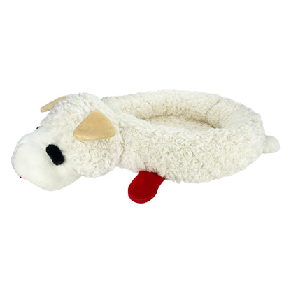 Multipet Lamb Chop Dog Plush Toy - Squeaky Toy for All Dogs - Extra Soft Plush - Stuffed Animal for Cuddling & Playing - Jumbo (24", Cream)