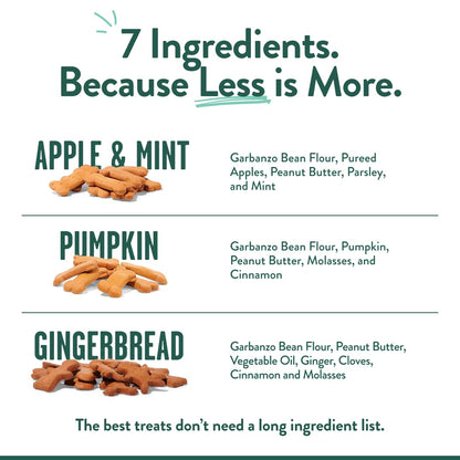 Portland Pet Food Pumpkin Dog Treats - Healthy, Grain-Free Biscuits, 5 oz