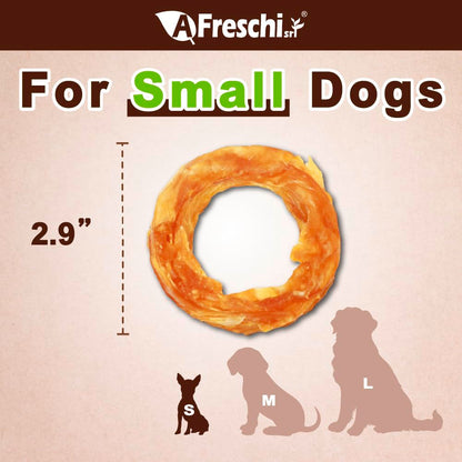 AFreschi Turkey Tendon Dog Treats for Small Dogs, Strips, 10 oz