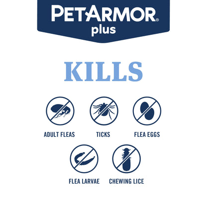PetArmor Plus Flea & Tick Topical Dogs 5-22 lbs, 3-Month