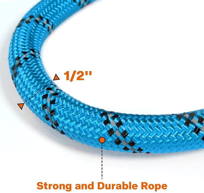 Taglory Rope Dog Leash for Medium Large Dogs, 6 FT Padded Handle, Turquoise