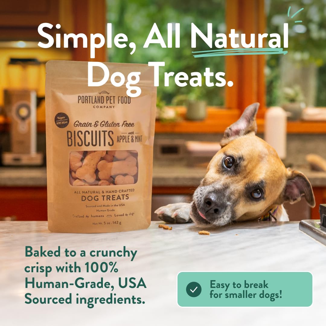 Portland Pet Food Pumpkin Dog Treats - Healthy, Grain-Free Biscuits, 5 oz