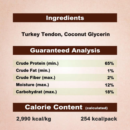 A Freschi srl® All-Natural Turkey Tendon for Dogs, Lollipop (S), 4 Count