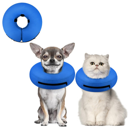 Supet Inflatable Dog Cone Collar for Small Dogs Puppies Cats, Soft Dog Cone Alternative After Surgery for Puppies Cats to Stop Licking