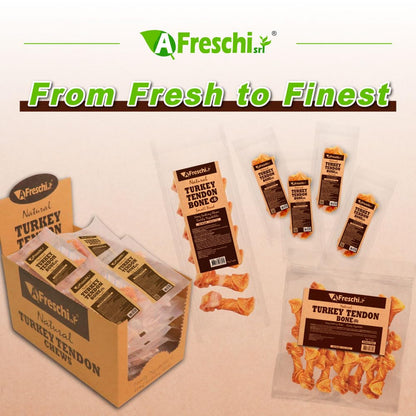 A Freschi srl® All-Natural Turkey Tendon for Dogs, Lollipop (S), 4 Count