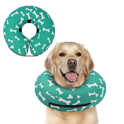 Supet Inflatable Dog Cone Collar for Small Dogs Puppies Cats, Soft Dog Cone Alternative After Surgery for Puppies Cats to Stop Licking