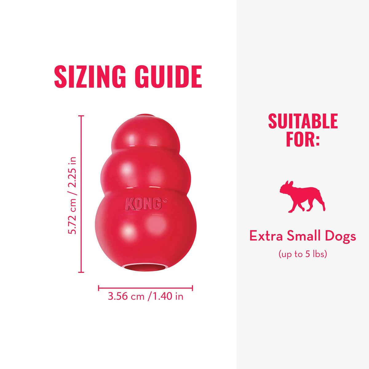 KONG Classic Stuffable Dog Toy, Natural Rubber Chew, for Large Dogs
