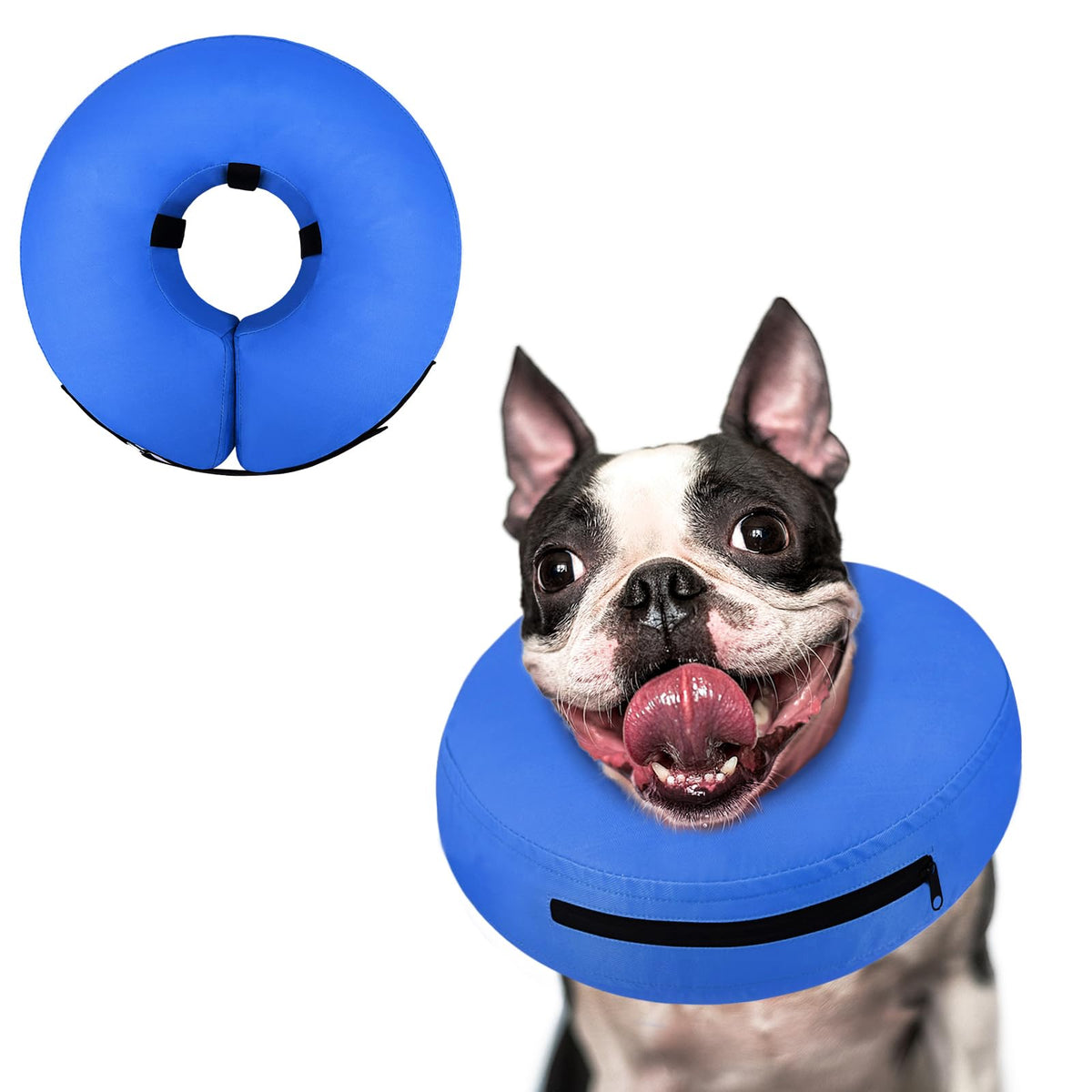 Supet Inflatable Dog Cone Collar for Small Dogs Puppies Cats, Soft Dog Cone Alternative After Surgery for Puppies Cats to Stop Licking