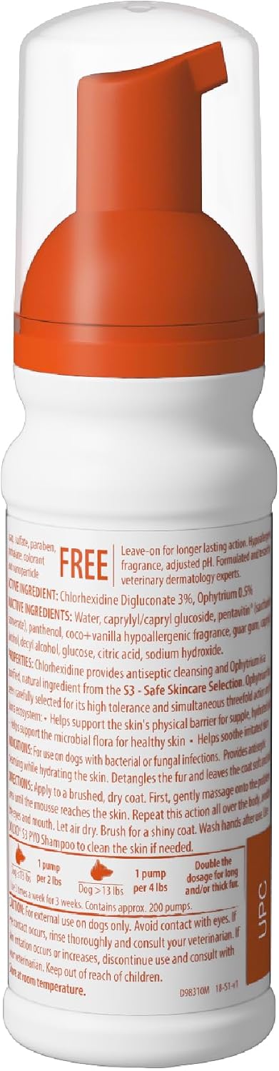 Douxo S3 PYO Medicated Dog Mousse - Bacterial & Yeast Infection Treatment