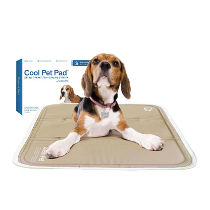The Green Pet Shop Cool Pet Pad - Medium, Sage Grey - Self-Cooling, Pressure Activated Mat for Dogs & Cats from 21-45 lbs - Non-Toxic Gel, No Water Needed