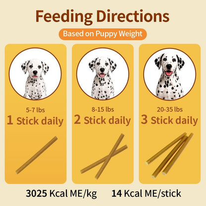 N-Bone Puppy Teething Sticks, Peanut Butter Flavor, Natural Puppy Chew Sticks & Teething Treats, SQF Certified, Made with Rice Flour for Easy Digestion, Calcium Enriched (3.7oz)