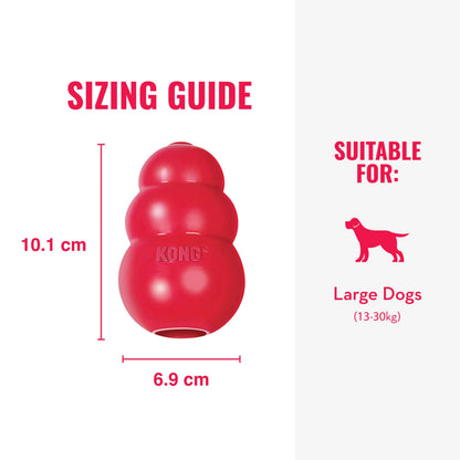 KONG Classic Stuffable Dog Toy, Natural Rubber Chew, for Medium Dogs