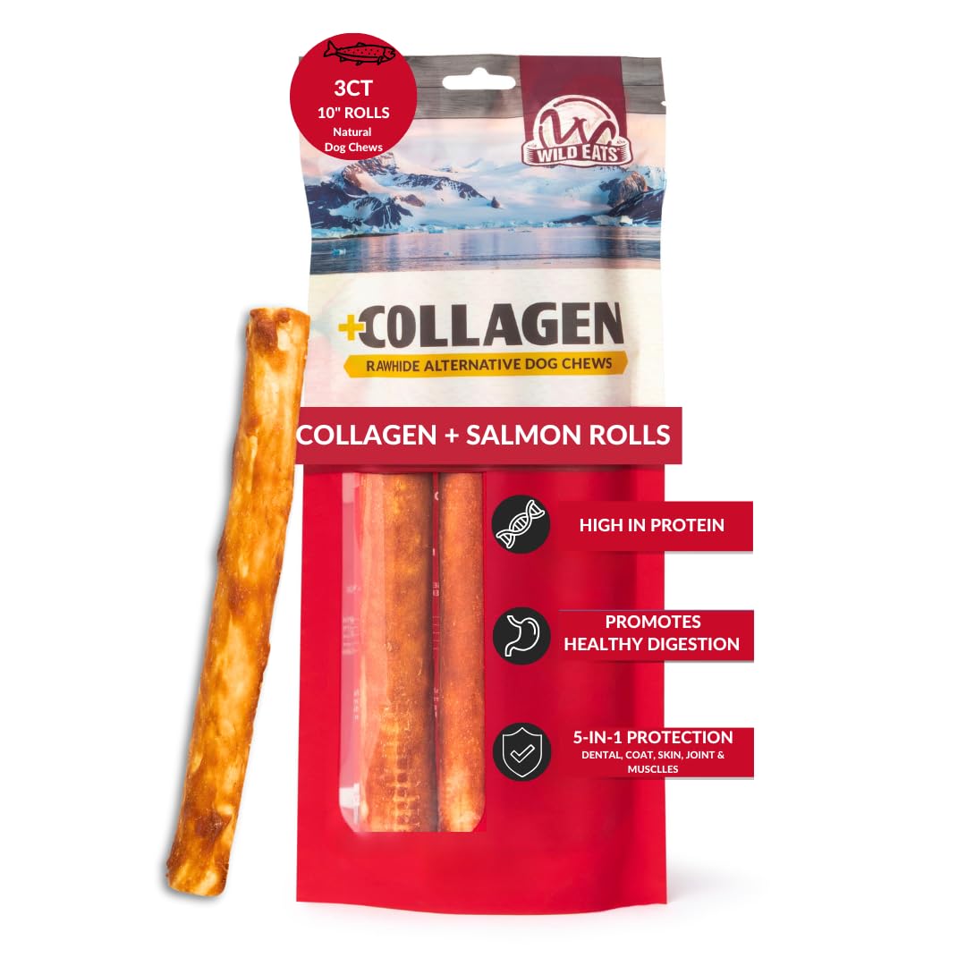 Wild Eats Real Duck Collagen Bully Sticks for Dogs, 25 Pack, Rawhide Free