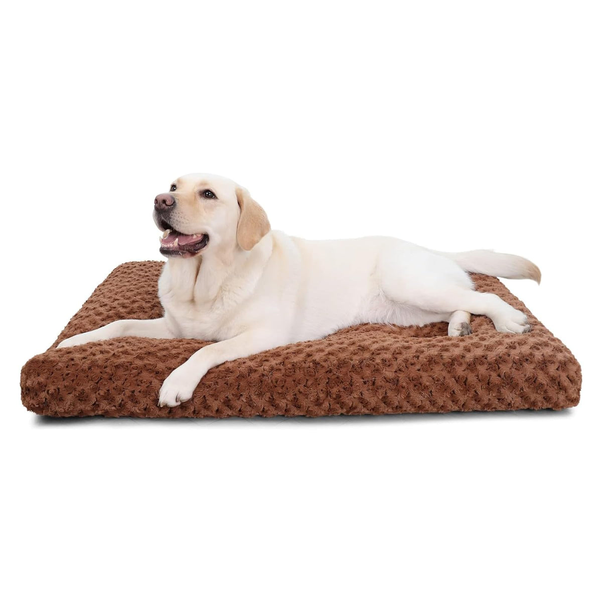 KSIIA Washable Dog Bed Medium Size Dog Crate Bed Plush Pet Mat 35"x23" Gray