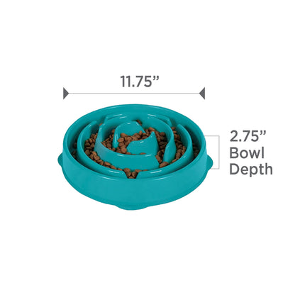 Outward Hound Fun Feeder Slo Bowl Dog Slow Feeder, Wave, Pink, 5.8"
