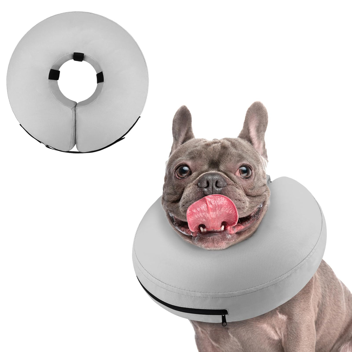 Supet Inflatable Dog Cone Collar for Small Dogs Puppies Cats, Soft Dog Cone Alternative After Surgery for Puppies Cats to Stop Licking