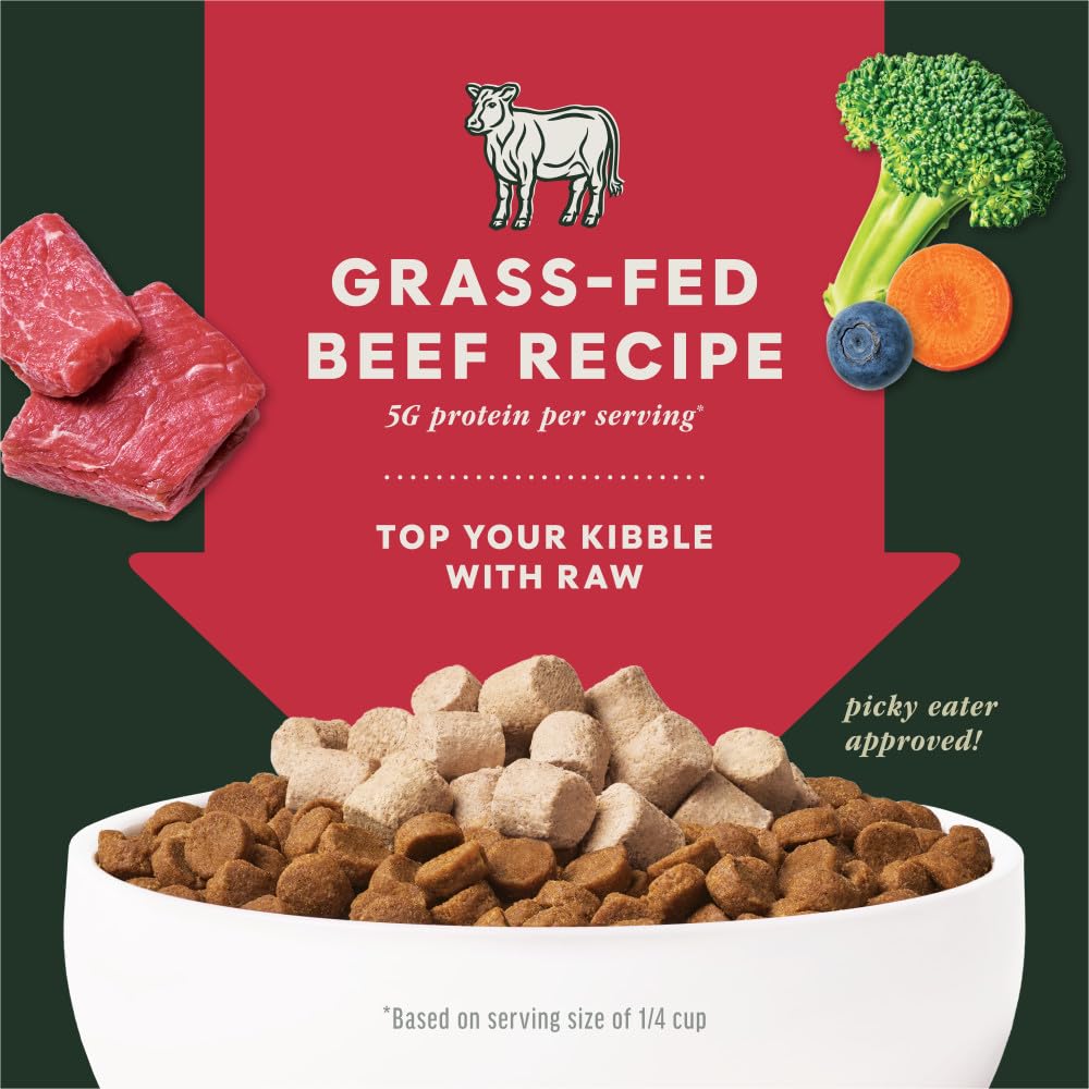 Instinct Freeze Dried Mixers, Dog Food Toppers, Beef, 6 oz. Bag