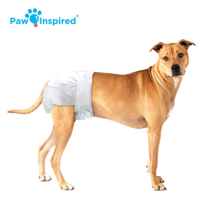 Paw Inspired 32ct Disposable Dog Diapers | Female Dog Diapers Ultra Protection | Diapers for Dogs in Heat, Excitable Urination, or Incontinence (Small)