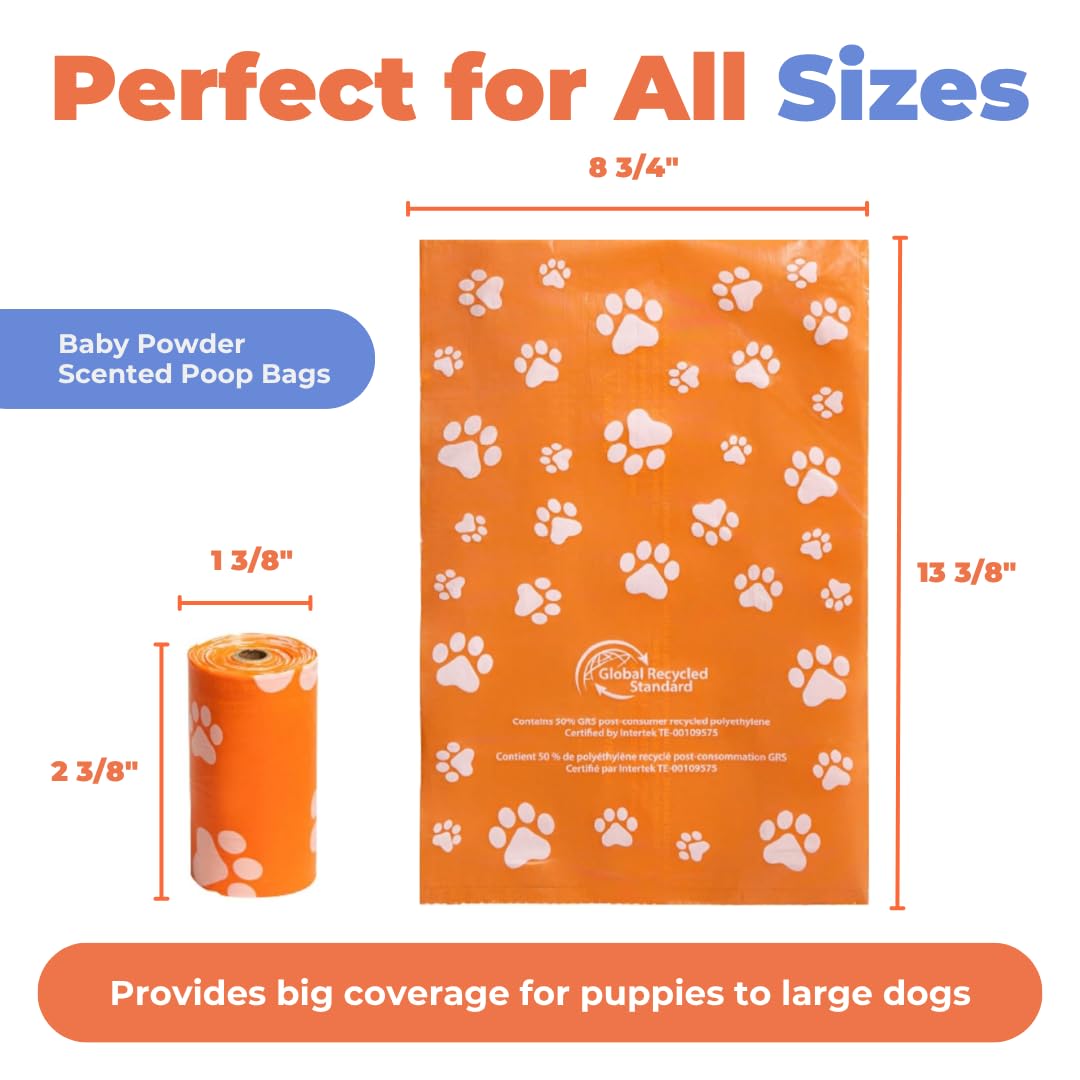 Best Pet Supplies GRS Poop Bags for Dogs - 600 Count, Green, Unscented