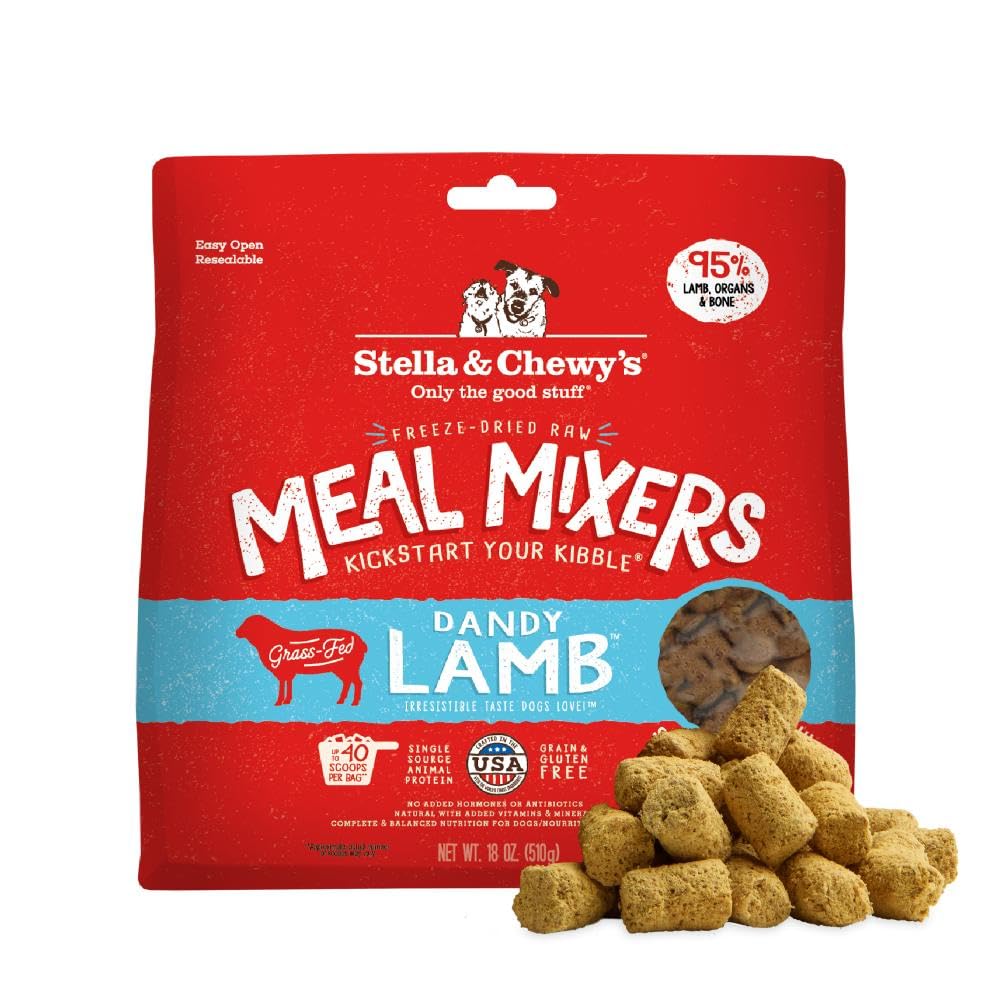 Stella & Chewy's Freeze-Dried Raw Chicken Meal Mixers- Dog Food Topper & Mixer - Made with 95% Cage-Free Chicken, Organs & Bone - Perfect for Picky Eaters - Grain-Free, 2.19 Pound (Pack of 4)