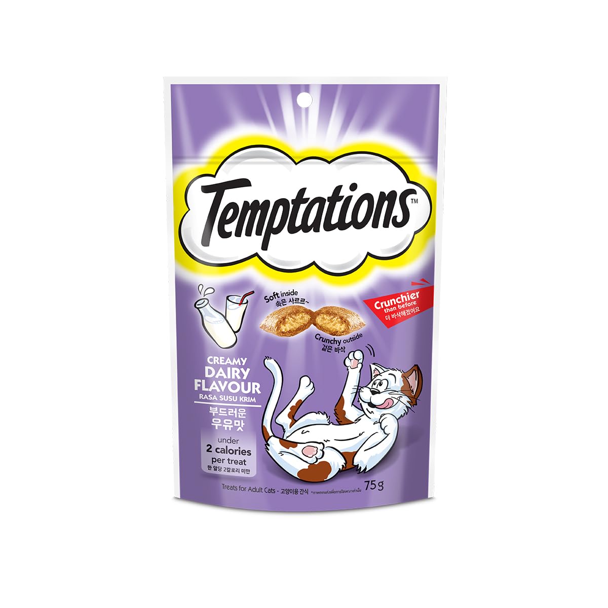 Temptations Classic Crunchy and Soft Cat Treats, Creamy Dairy, 16 oz