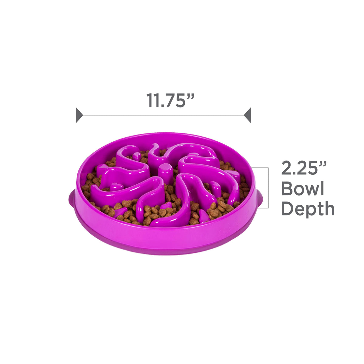 Outward Hound Fun Feeder Slo Bowl Dog Slow Feeder, Wave, Pink, 5.8"